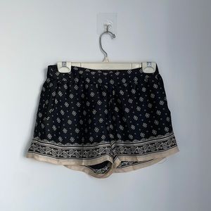 PRINTED SILK SHORTS
